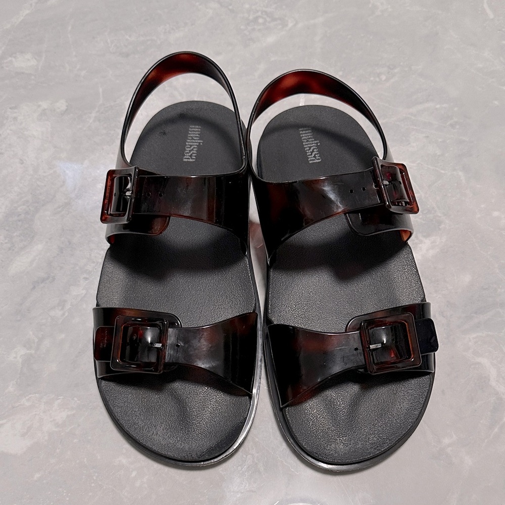Melissa Stylish Black and Brown Women Sandals